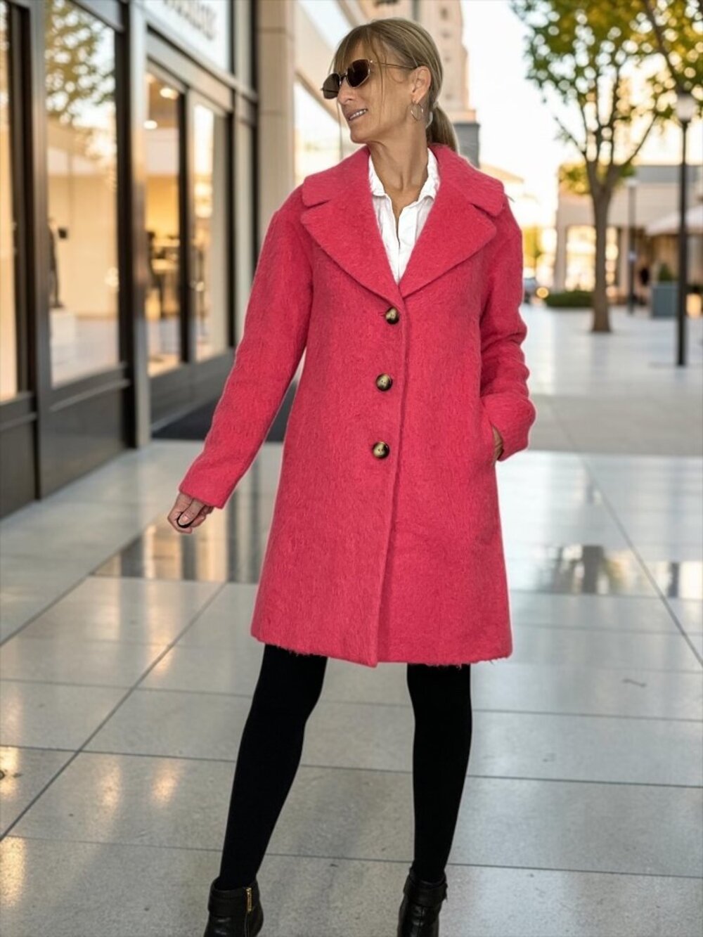Anthropologie Leifsdottir Wool Fuzzy Coat 2 Pink Overcoat Fall Fashion